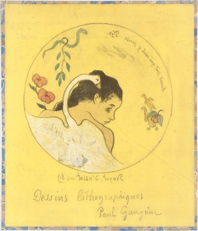 Leda-Design für einen Teller: Schande über diejenigen, die Böses denken von Paul Gauguin