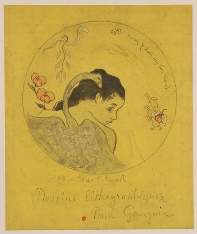 Léda: Entwurf für einen Teller von Paul Gauguin