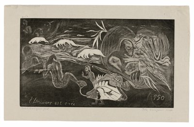 L’univers est créé (Das Universum wird erschaffen), aus der Noa Noa Suite von Paul Gauguin