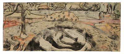 Manao tupapau (Sie denkt an den Geist oder Der Geist denkt an sie) von Paul Gauguin