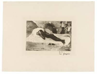 Manao tupapau (Sie denkt an den Geist oder Der Geist denkt an sie), aus L’estampe originale von Paul Gauguin