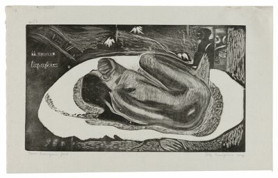 Manao tupapau (Sie denkt an den Geist oder der Geist denkt an sie), aus der Noa Noa Suite von Paul Gauguin