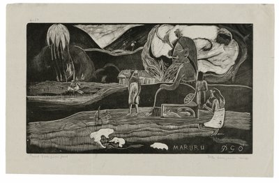 Maruru (Dankesgaben), aus der Noa Noa Suite von Paul Gauguin