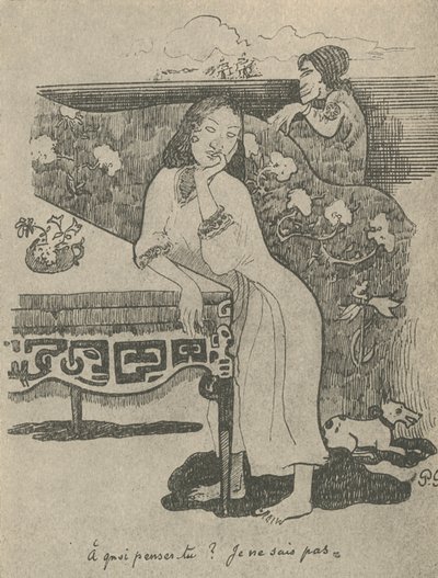 Woran denkst du? Ich weiß es nicht, 1936 von Paul Gauguin