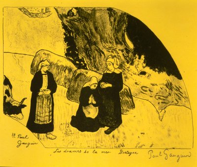 Das Drama des Meeres, Bretagne, aus der Volpini-Suite: Dessins lithographiques, 1889 von Paul Gauguin