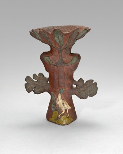 Vase in Form einer tropischen Pflanze mit Vogel und Gottheit, 1887-88 von Paul Gauguin