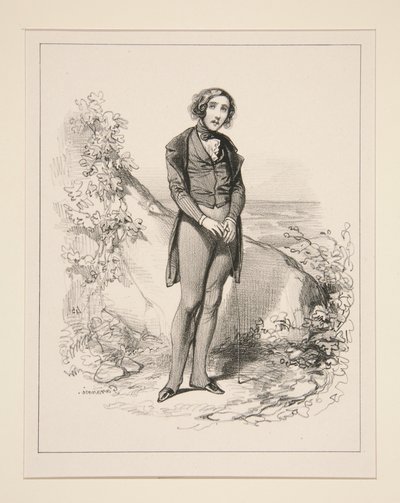 (WENN MAN AUF SEINE SCHÖNE WARTET...) von Paul Gavarni