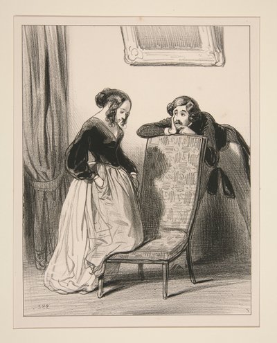 Ah! Es ist mit Julia, dass Henry mich betrogen hat!... von Paul Gavarni