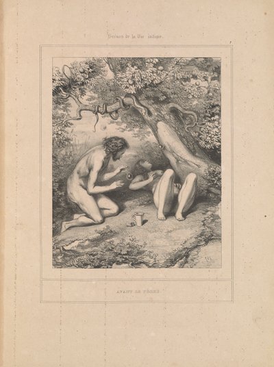 Vor der Sünde, aus der Serie Szenen des intimen Lebens von Paul Gavarni