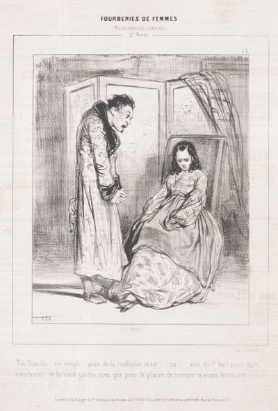 Fourberies de Femmes: En matière de sentiment, 1842 von Paul Gavarni