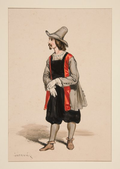 HOLLANDAIS. Wollmantel. Samthose. von Paul Gavarni