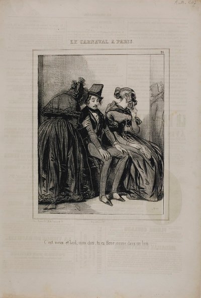 Es ist alt und hässlich..., aus Le Carnaval à Paris von Paul Gavarni