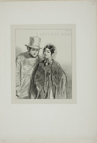 Masken und Gesichter: Herr Pipanthoud, vous ni affichez von Paul Gavarni