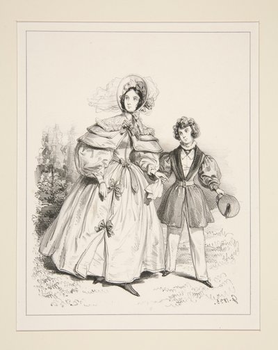 Morgennegligé. 1835. von Paul Gavarni