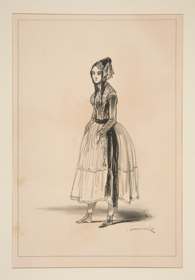 POLONAISE. Mütze, Weste und Samtstiefel, Verzierungen von von Paul Gavarni