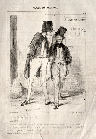 Rückseite der Medaillen von Paul Gavarni