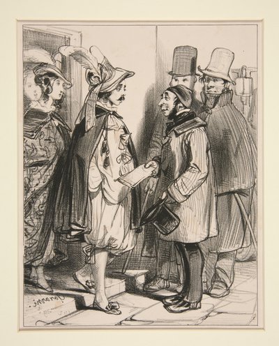 Sechs Uhr morgens von Paul Gavarni