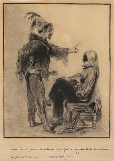 Studie für eine Szene aus "Karneval" von Paul Gavarni