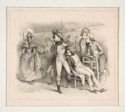 Eine hübsche Frau im Jahr 1790 von Paul Gavarni