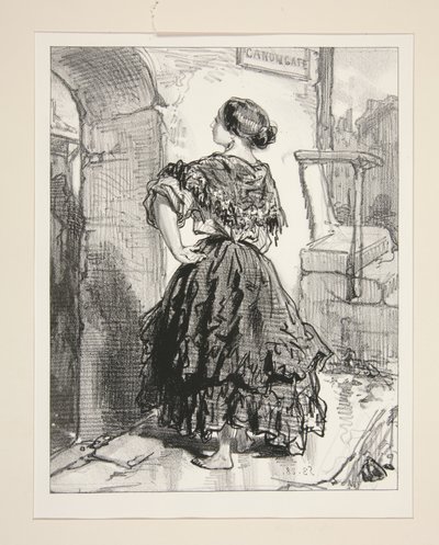 Eine Teilhaberin in Edinburgh. von Paul Gavarni