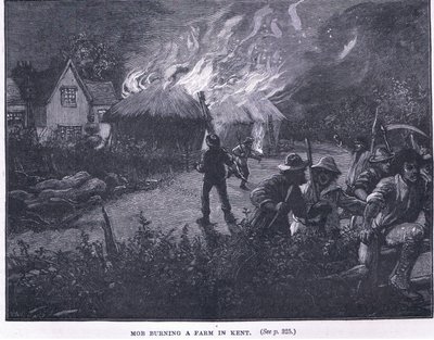 Mob brennt eine Farm in Kent, 1830 von Paul Hardy