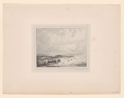 Hügellandschaft im Sonnenlicht von Paul Huet