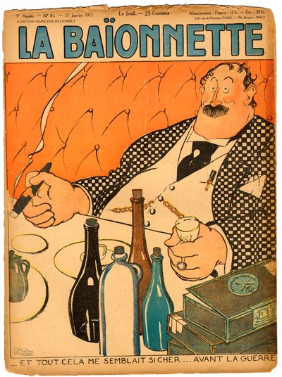Cover von „La Baionnette“, Satirisch in Farben von Paul Iribe