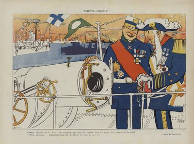 Entente Cordiale. Illustration für Le Rire von Paul Iribe