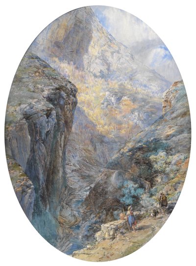 In der Nähe von Amalfi, La Vallée des Moulins, 1864 von Paul Jacob Naftel