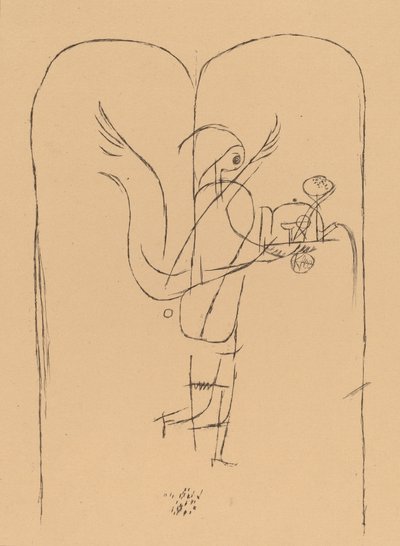 Ein Genius serviert ein kleines Frühstück, 1920 von Paul Klee
