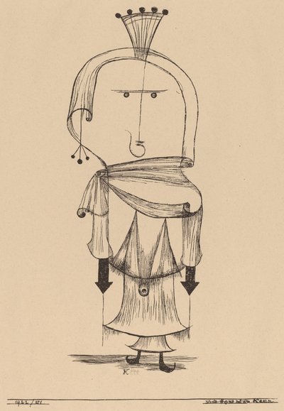 Die Hexe mit dem Kamm, 1922 von Paul Klee