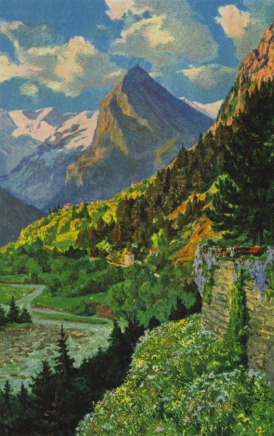 Schweizer Kurorte: Acquarossa, Blick ins Bleniotal von Paul Kutscha
