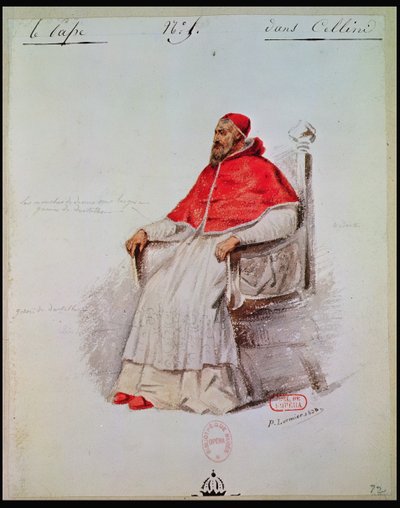 Kostümentwurf für Papst Clemens VII. in 