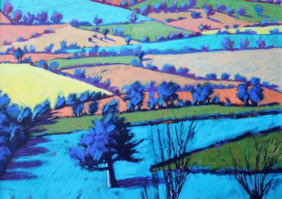 Teme Valley Sommer II (Detail) von Paul Powis