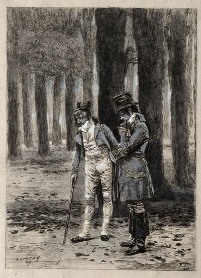 Studie von zwei Figuren von Paul Rajon