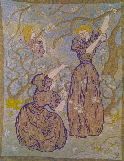 Zwei Frauen unter einem blühenden Baum von Paul Elie Ranson