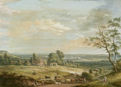 Fernsicht auf Maidstone von Lower Bell Inn, Boxley Hill von Paul Sandby