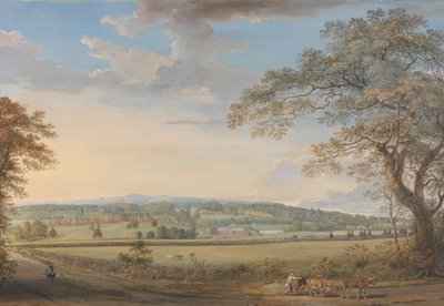 Ansicht von Vinters bei Boxley, Kent, mit Mr. Whatmans Papiermühlen für türkisches Papier von Paul Sandby
