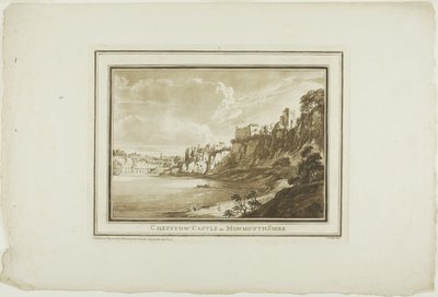 Chepstow Castle in Monmouth Shire, aus Zwölf Ansichten in Aquatinta von Zeichnungen vor Ort in Südwales von Paul Sandby