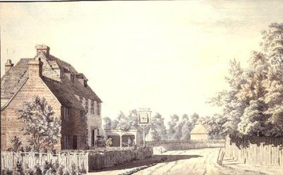 Figuren vor einem Dorfpub von Paul Sandby