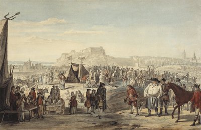 Pferdemarkt auf Bruntsfield Links, Edinburgh von Paul Sandby