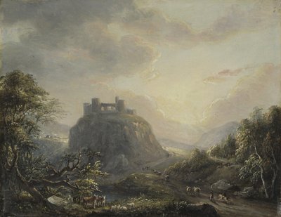 Landschaft mit einem Schloss von Paul Sandby