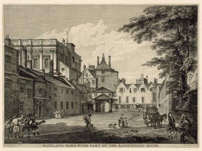 Scotland Yard mit einem Teil des Bankettsaals von Paul Sandby