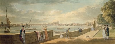 Blick auf Westminster von der Terrasse des Somerset House von Paul Sandby