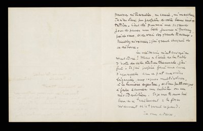 Autographischer Brief an Claude Monet, 21. Juli 1920 von Paul Signac