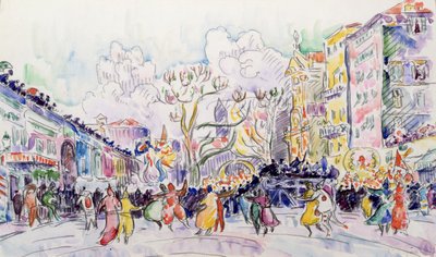 Karneval in Nizza von Paul Signac