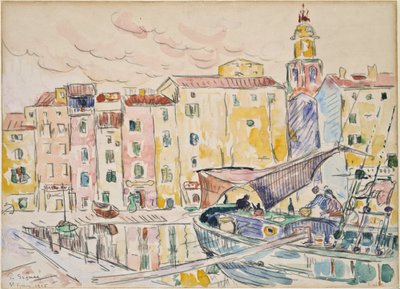 Vom Hafen in St. Tropez von Paul Signac