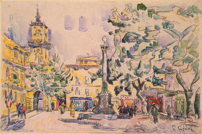 Platz des Rathauses in Aix-en-Provence von Paul Signac