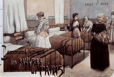 Die Armen von Paris, frühes 20. Jahrhundert (Zeichnung) von Paul Thiriat