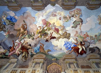 Gemalte Dekorationen in der Abtei Melk von Paul Troger